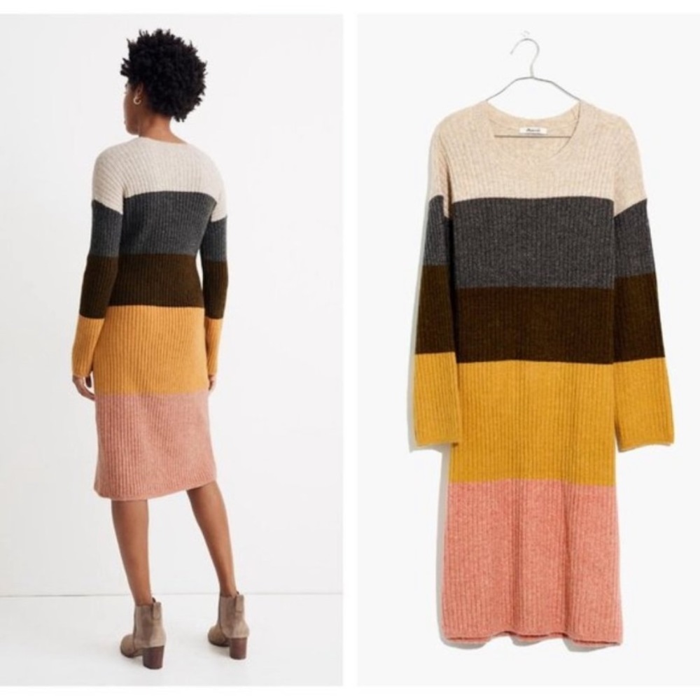Madewell Women’s Colorblock Midi Sweater Dress